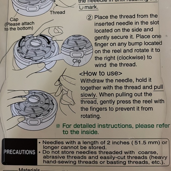 Reel Needle case for quilters - Picture 4 of 6